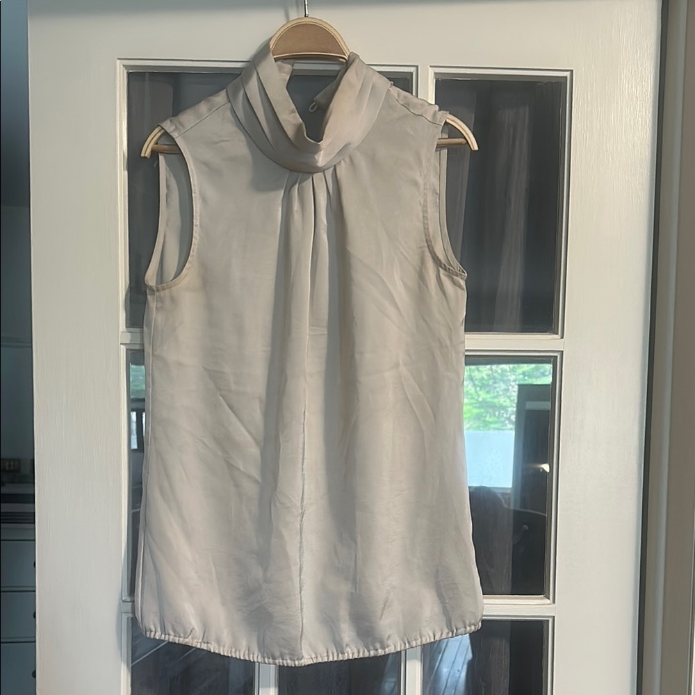 Mexx Tan Sleeveless High Low Blouse